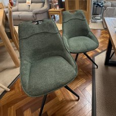 Dallas Swivel Dining Chairs Set of 4 Green