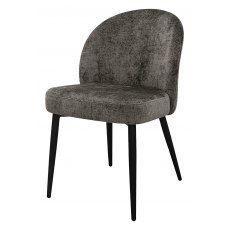 Max Dining Chair with Black Legs - Grey
