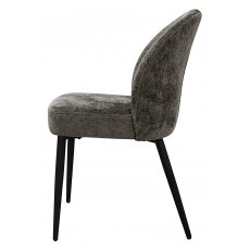 Max Dining Chair with Black Legs - Grey