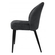 Max Dining Chair with Black Legs - Charcoal