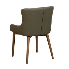 Portofino Dining Chair with Wooden Leg - Green Portofino Dining Chair with Wooden Leg - Green