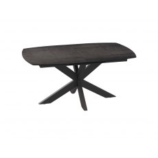 Phoenix Extending Dining Table 130/170 x100 x76 cm - Dark Steel Ceramics -Black lacquered steel leg Phoenix Extending Dining Table 130/170 x100 x76 cm - Dark Steel Ceramics -Black lacquered steel leg