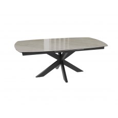 Extending Dining Table 130/170 x 100 x 76 cm - Alhambra Glossy - Black lacquered steel legs Extending Dining Table 130/170 x 100 x 76 cm - Alhambra Glossy - Black lacquered steel legs