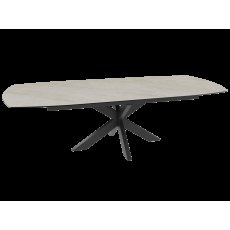 Extending Dining Table 130/170 x 100 x 76 cm - Alhambra Matte - Black lacquered steel legs