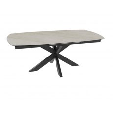 Extending Dining Table 130/170 x 100 x 76 cm - Alhambra Matte - Black lacquered steel legs Extending Dining Table 130/170 x 100 x 76 cm - Alhambra Matte - Black lacquered steel legs
