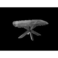 Extending Dining Table 130/170 x 100 x 76 cm - Eramosa - Black lacquered steel legs