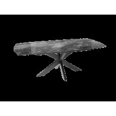Extending Dining Table 130/170 x 100 x 76 cm - Eramosa - Black lacquered steel legs