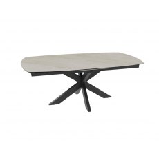 Extending Dining Table 130/170 x 100 x 76 cm - Breccia - Black lacquered steel legs Extending Dining Table 130/170 x 100 x 76 cm - Breccia - Black lacquered steel legs