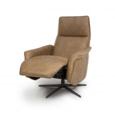 Boho Manual Swivel Recliner - Brown