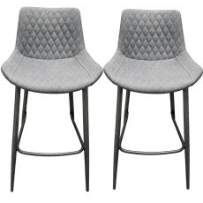 Piper Bar Stools Set of 2 Shadow Grey