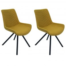 2 x Piper Dining Chair - Saffron 2 x Piper Dining Chair - Saffron