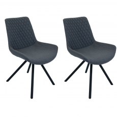 2 x Piper Dining Chair - Shadow Gray 2 x Piper Dining Chair - Shadow Gray