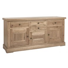 Watton Collection Lyon 3 Door Sideboard Grey Oiled Finish Watton Collection Lyon 3 Door Sideboard Grey Oiled Finish