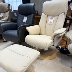 Zurs Swivel Recliner & Footstool