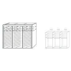 Allegro 300cm Sliding Wardrobe with 223cm High Mirror Doors