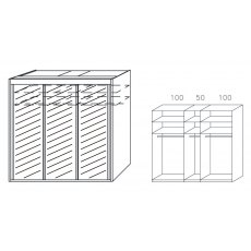 Allegro 250cm Sliding Wardrobe with 235cm High Mirror Doors