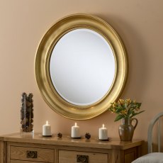 368 Gold 36” Diam (91cm) Mirror