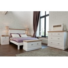 Coelo Oak Top Bedroom Large 2 Drawer Bedside