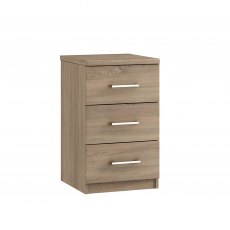 Malta Bedroom 3 Drawer Bedside  Finish - Bardolino Oak