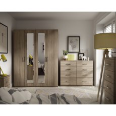 Malta Bedroom 3 Drawer Bedside  Finish - Bardolino Oak