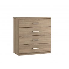 Malta Bedroom 4 Drawer Chest  Finish - Bardolino Oak