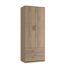 Malta Bedroom Double Tall Gents Robe  Finish - Bardolino Oak