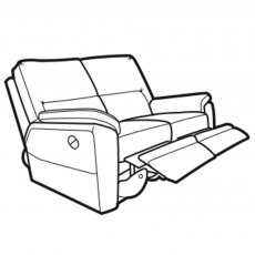 Parker Knoll - Hamtpon 2 Seater Sofa Double Power Recliner A Grade Fabric