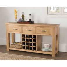 Portland Collection Open Sideboard with Wine Rack