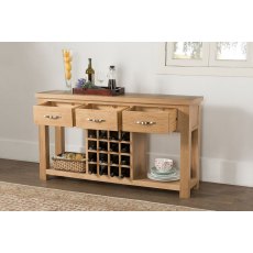 Portland Collection Open Sideboard with Wine Rack