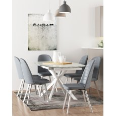 Star Collection Motion Dining Table - White