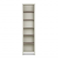 Revox Home Office Collection Narrow Bookcase Grey Washed Oak & Soft Grey