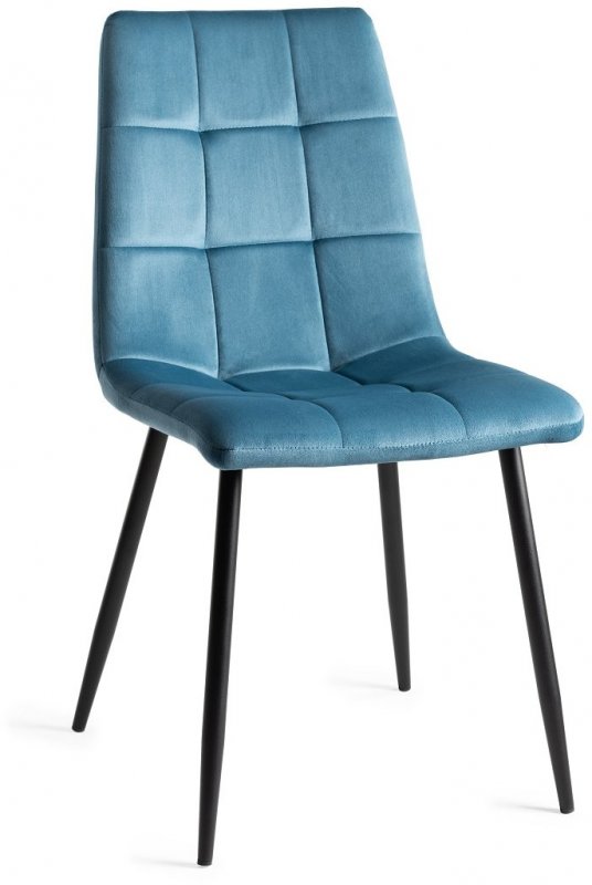 Quad Dining Chair - Petrol Velvet