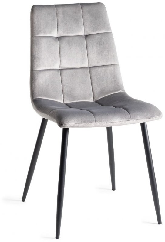 Quad Dining Chair - Grey Velet