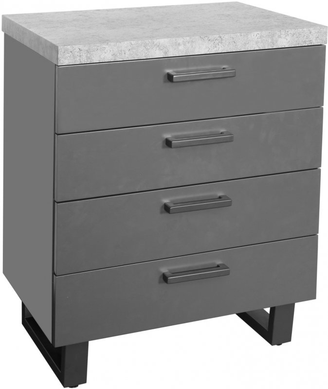 Studio 4 Drawer Chest - STONE EFFECT