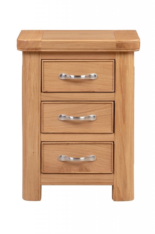 Chedworth Oak Bedroom Collection Bedside Cabinet with 3 Drawers