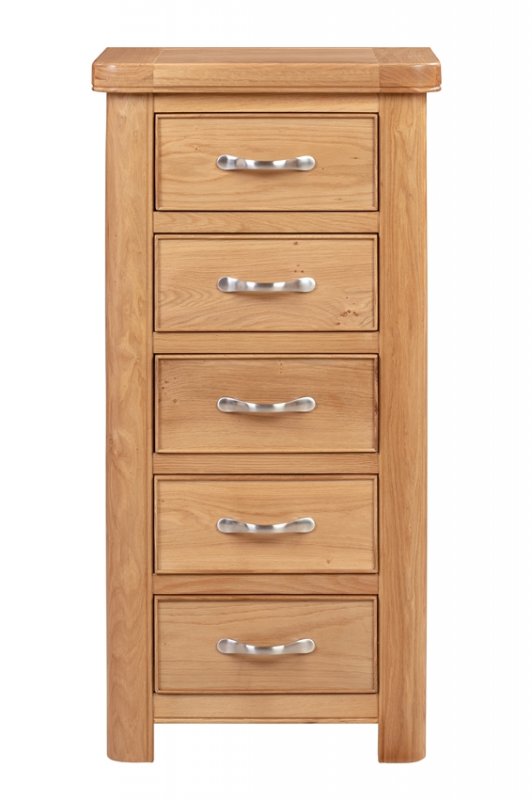 Chedworth Oak Bedroom Collection Tall Chest with 5 Drawers