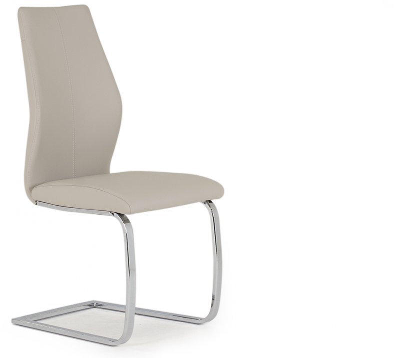 Dining Chair - Chrome Leg Taupe - (SOLD IN PAIRS ONLY