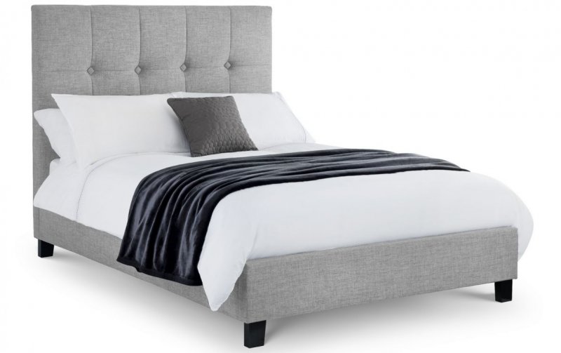 Double Bedstead - Light Grey Linen