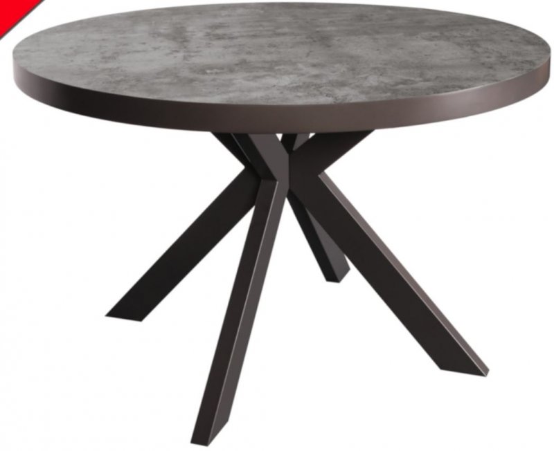 Studio Collection 120cm Round Table - STONE EFFECT