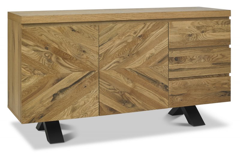 Rustic Oak Wide Sideboard