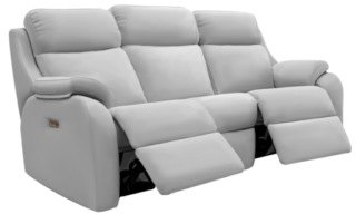 G-Plan Kingsbury Sofa Collection 3 Seater Manual Recliner Double Curved Sofa Fabric - B