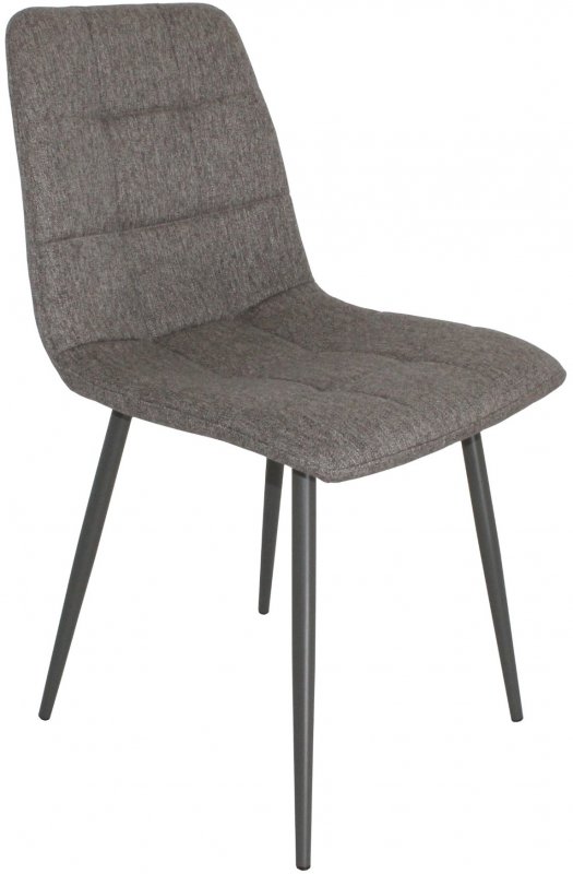 Grey Fabric Dining Chair - Grey Leg