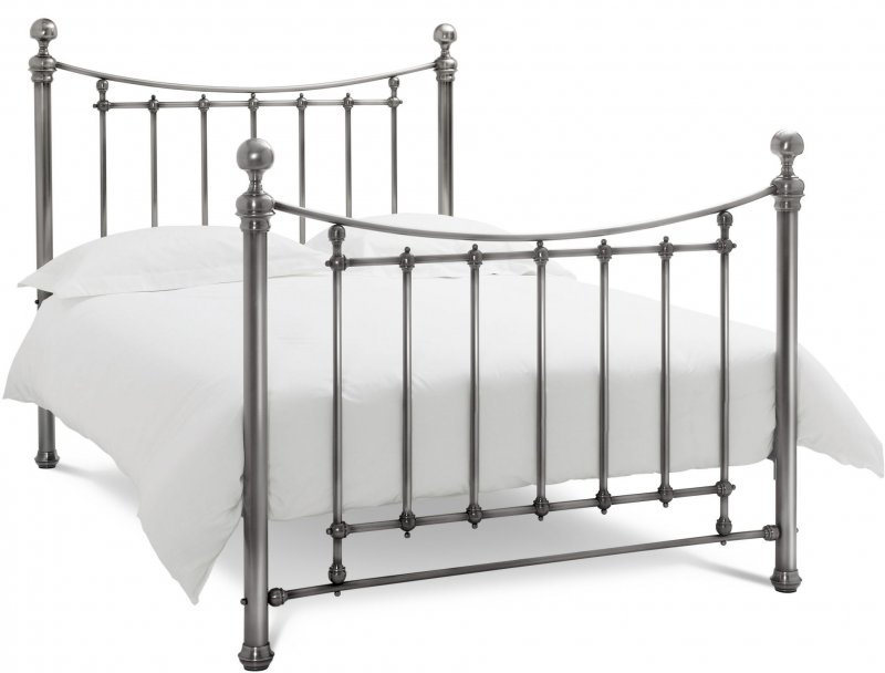 Isabelle 135cm Antique Nickel Bedstead