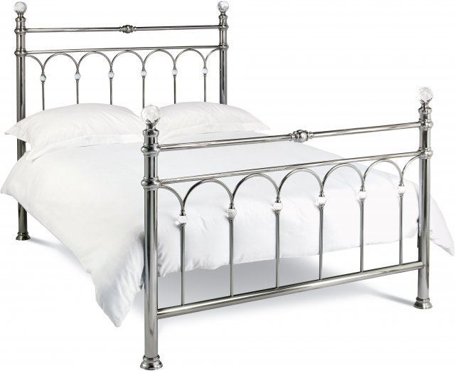 Krystal 135Cm Antique Nickel Bedstead