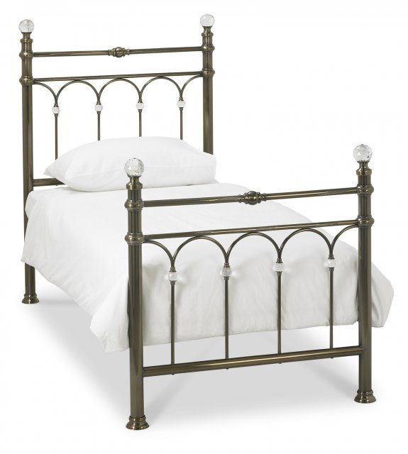 Krystal 90cm Antique Brass Bedstead