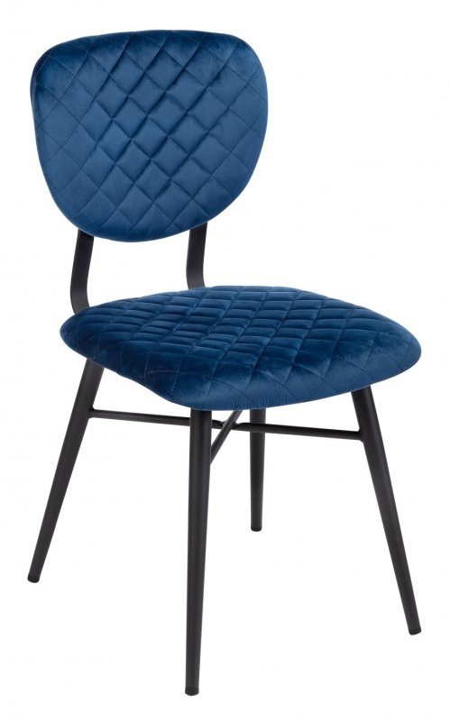 Dining Chair - Navy Velvet SOLD IN PAIRS ONLY
