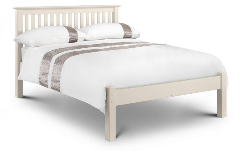 Barcelona Bed Low Foot End 135cm  Stone White