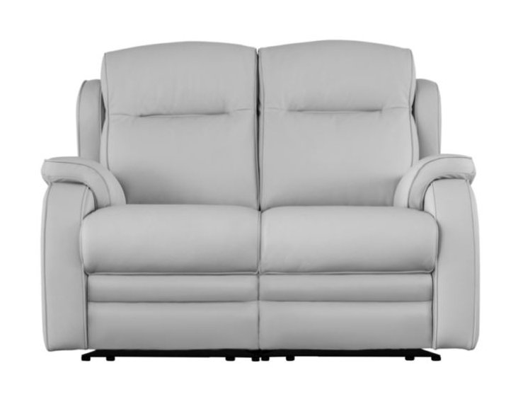 2 Seater Sofa Double Powered Single Motor Recliner Leather