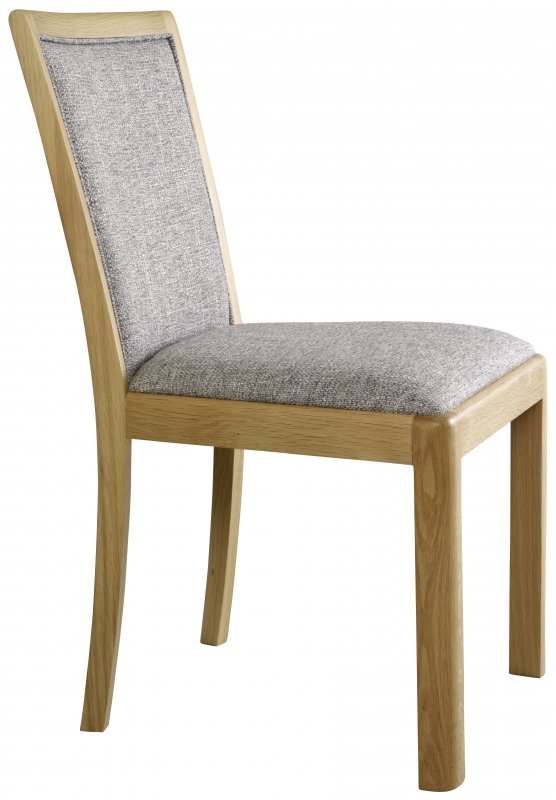 UPHOLSTERED BACK CHAIR GREY FABRIC