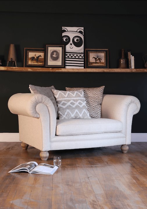 Love Seat - Saville Linen Natural With Decorative Scatter Pack